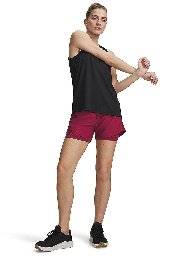 UNDER ARMOUR Damen Fitnessshort UA Tech™ Play Up 2in1 beere | XS — Bild 3